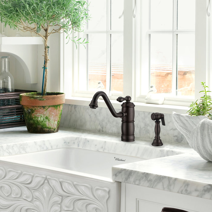 Whitehaus Collection Vintage III Plus Single Handle Kitchen Faucet ...